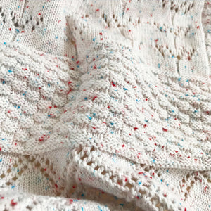 Baby Blanket - Patchwork Pointelle Pink