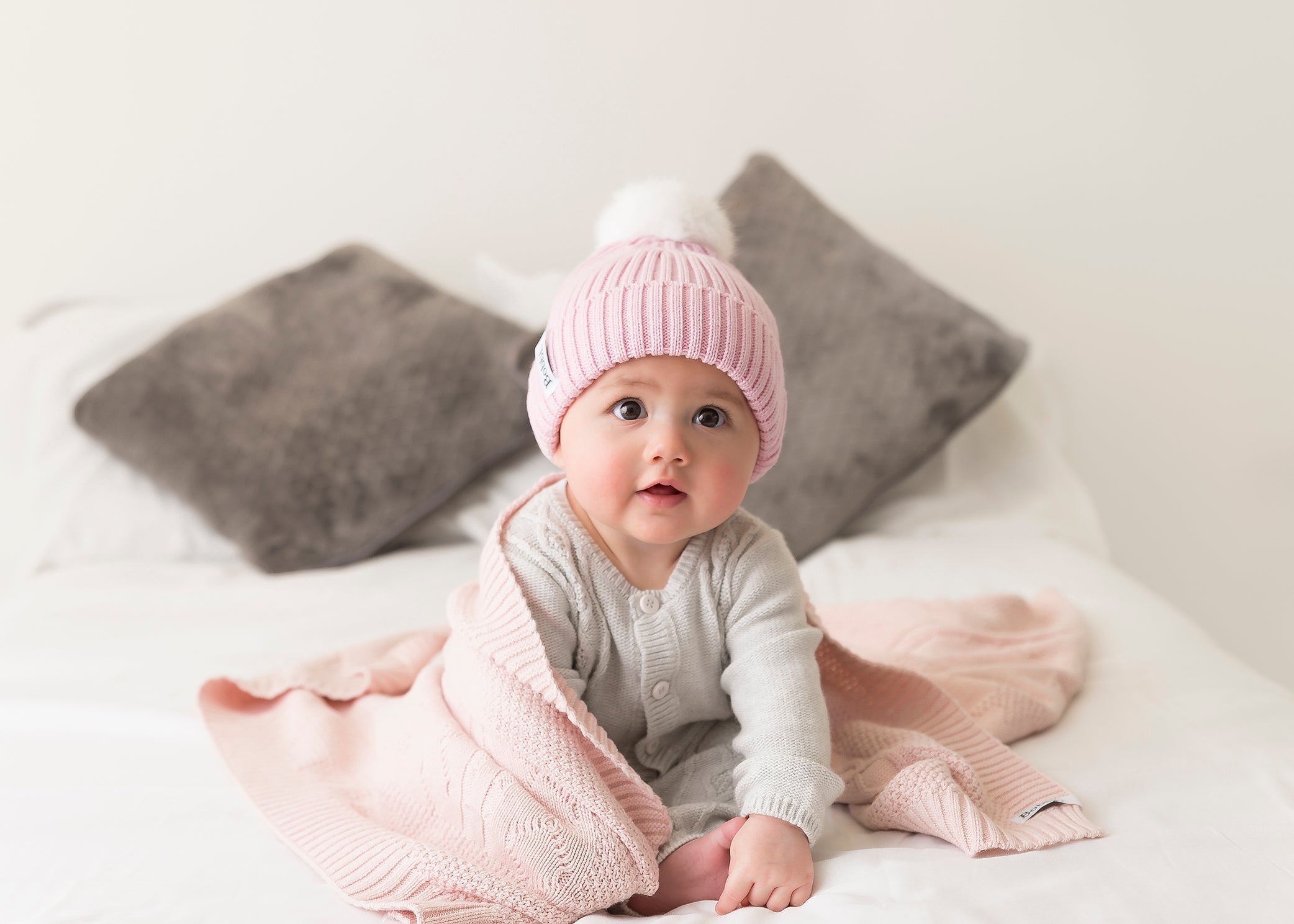 Baby Boshell Bobbl | Merino wool beanie hats & changeable bobbles | Made in England