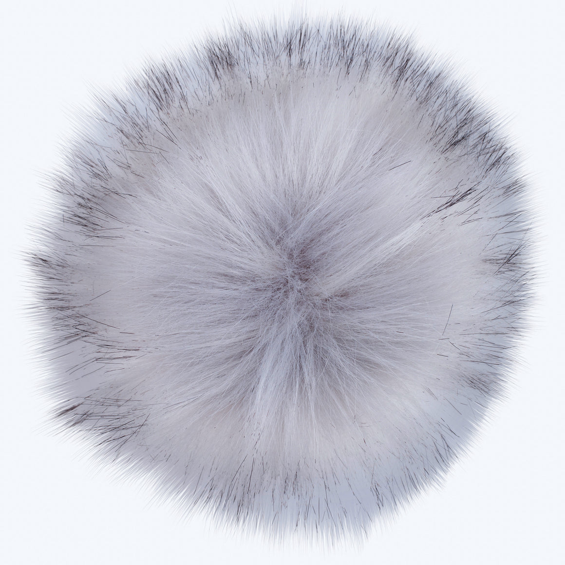 Big Faux Fox Fur Bobbl - Pale Grey
