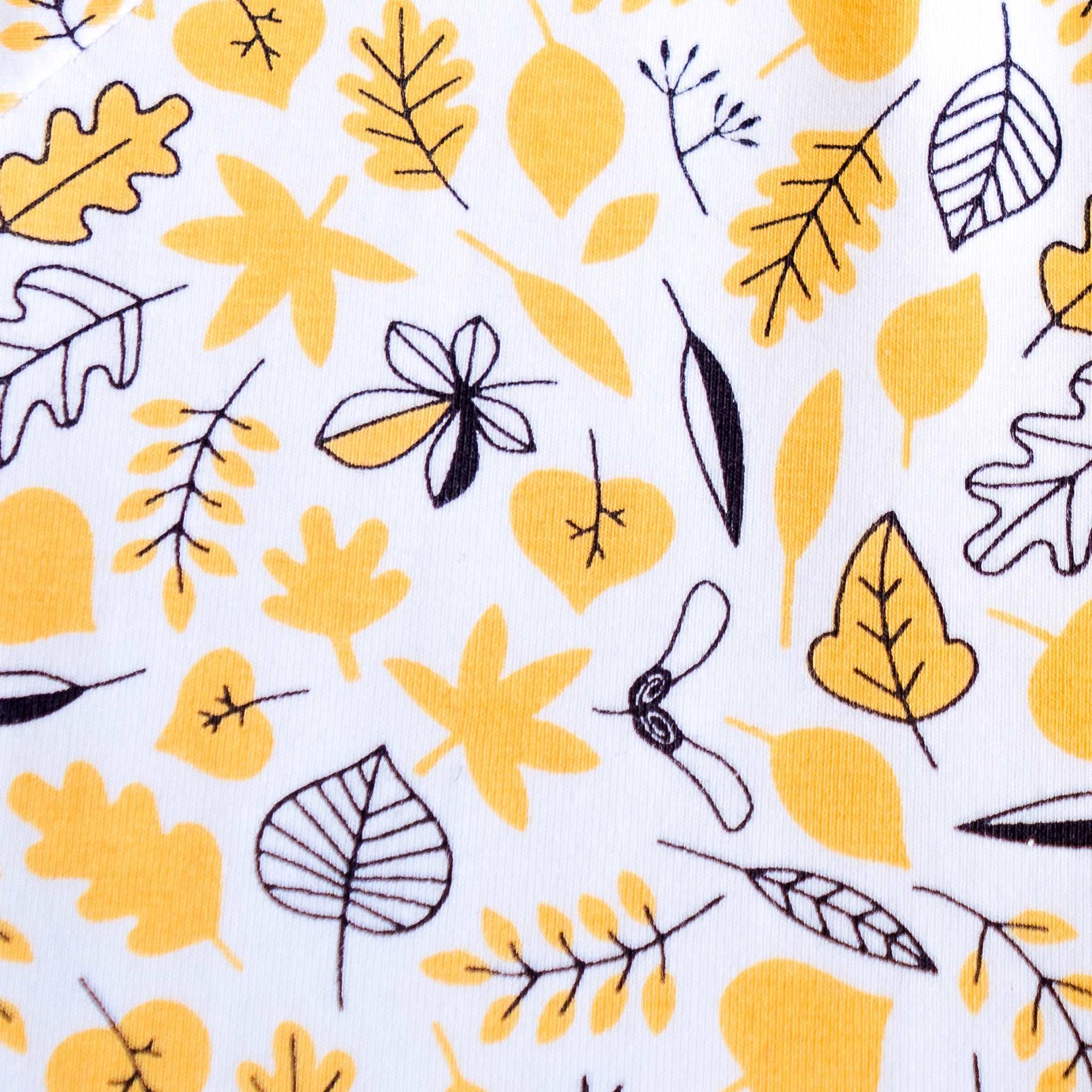 The Woodland Leaves ZippySuit. The perfect baby grow has a 2-way zip for quick and easy changes, foldable mitts and foldable feet pouches.