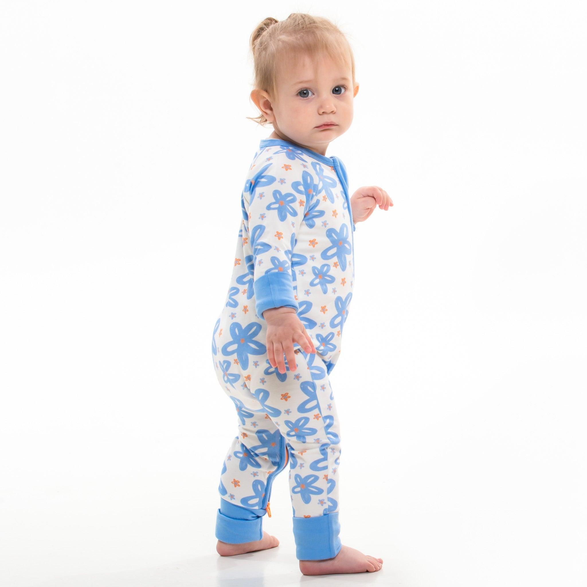 ZippySuit - Easy Change Organic Baby Sleep Suit - Meadow
