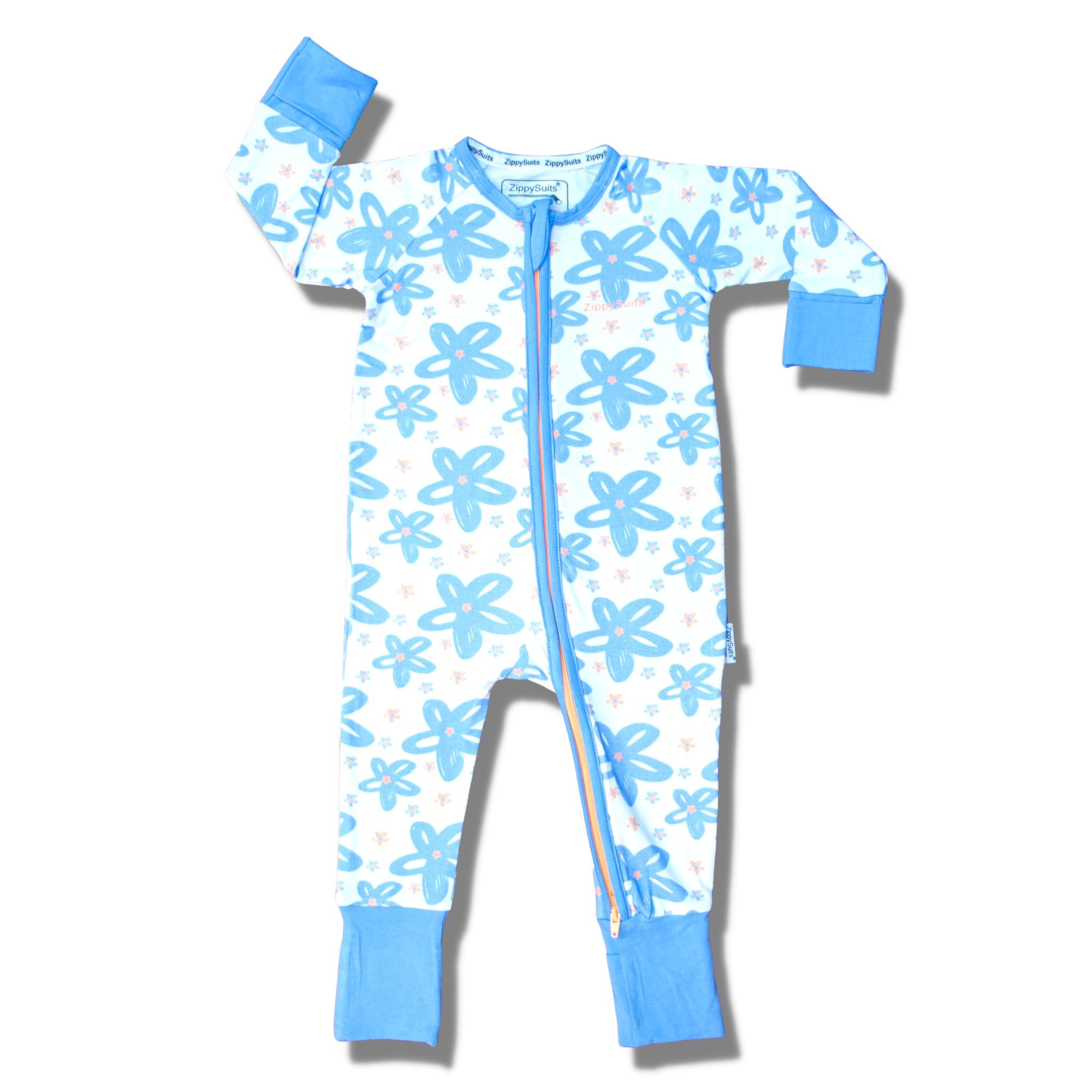 ZippySuit - Easy Change Organic Baby Sleep Suit - Meadow