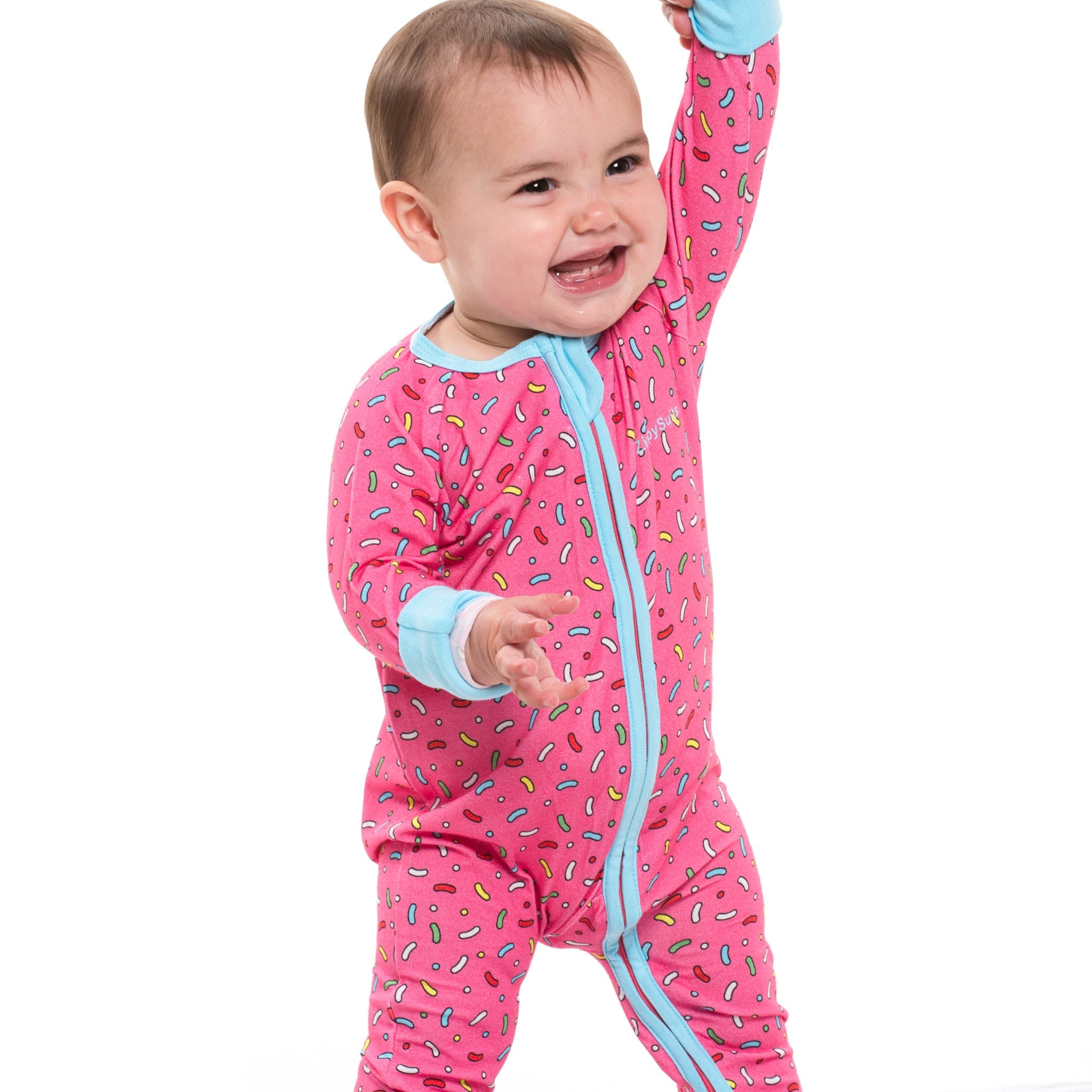 ZippySuit - Easy Change Organic Baby Sleep Suit - Sprinkles