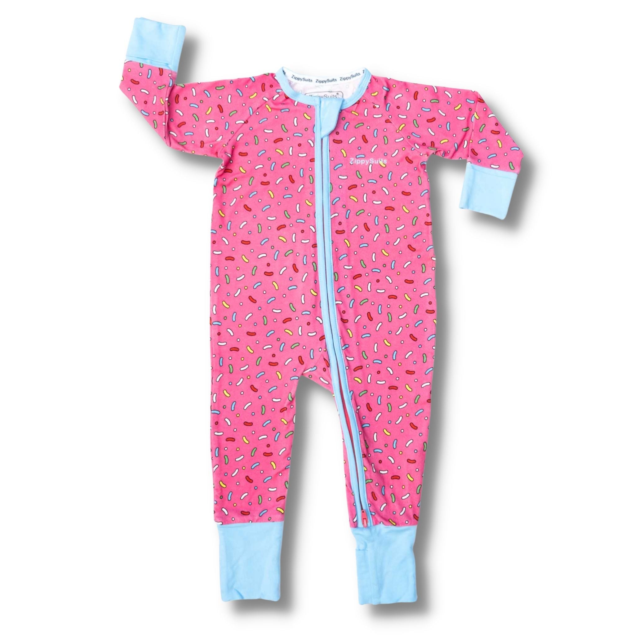 ZippySuit - Easy Change Organic Baby Sleep Suit - Sprinkles