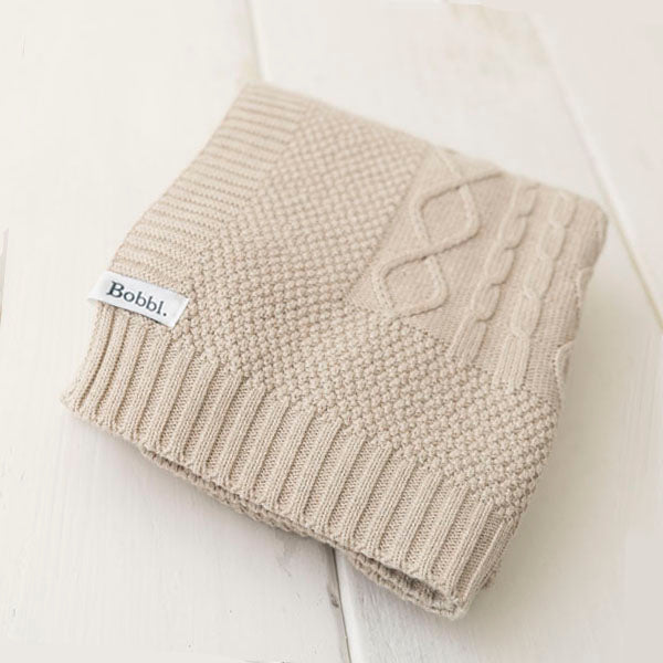 Cotton Baby Knitted Blanket - Love Hearts