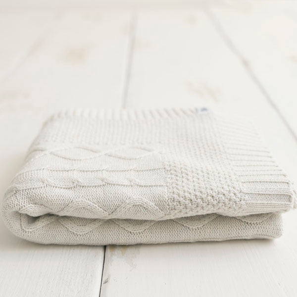 Cotton Baby Knitted Blanket - Stars PinK