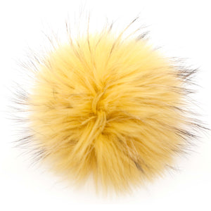 Big Bobbl - Yellow - Fur Pom Pom