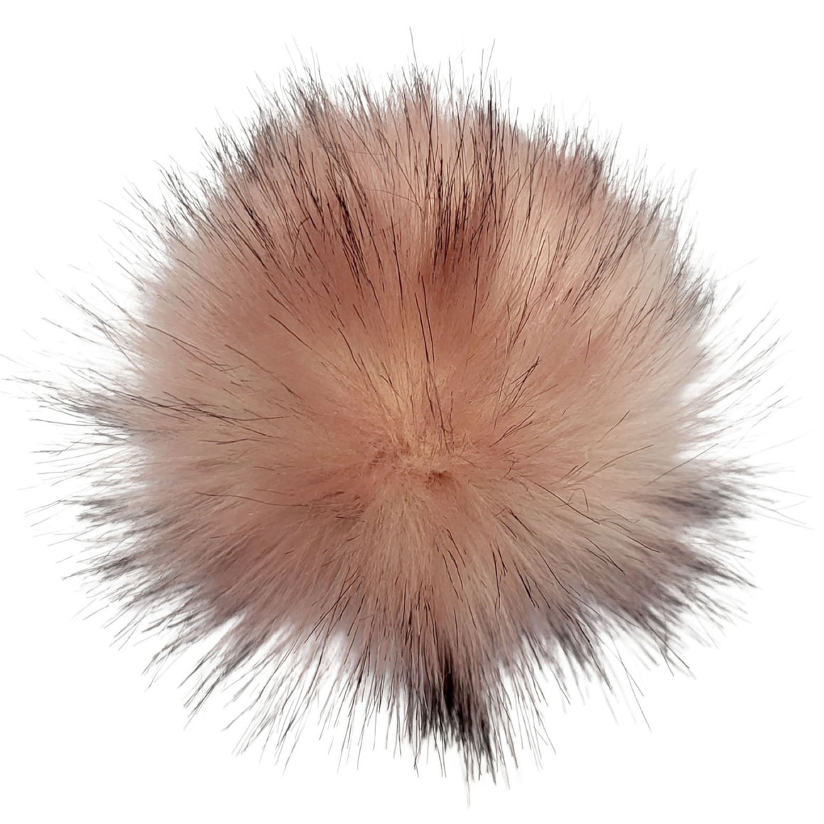 Big Faux Fox Fur Bobbl - Speckled Pink