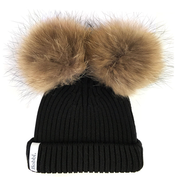 Womens Merino Wool Classic Duo Beanie Hat