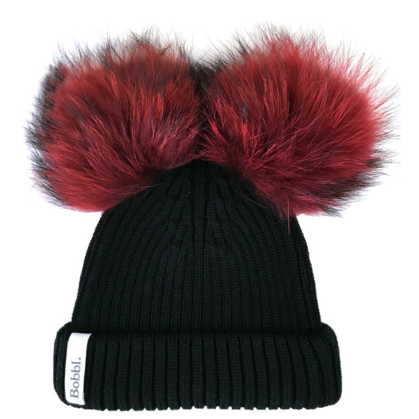 Womens Merino Wool Classic Duo Beanie Hat