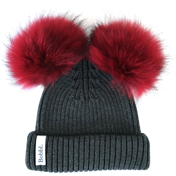 Womens Merino Wool Classic Duo Beanie Hat