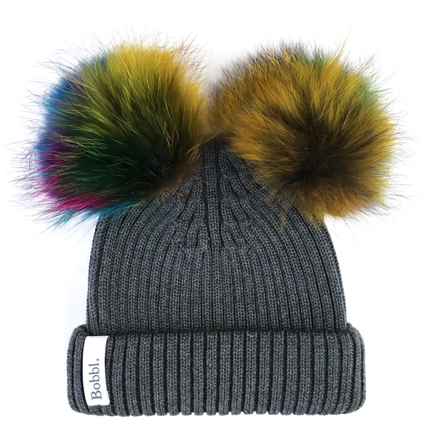 Womens Merino Wool Classic Duo Beanie Hat