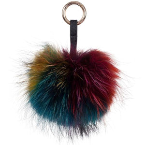 Multicoloured Fur Fluffy Keyring bag Charm