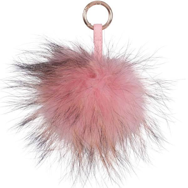 Pale Pink Fur Fluffy Keyring bag Charm