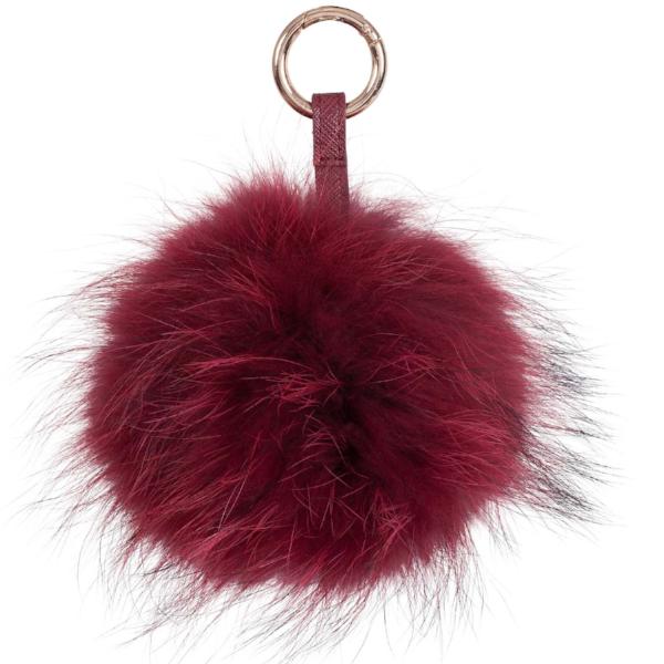 Tomato Red Fur Fluffy Keyring bag Charm