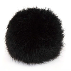 Mini bobbl - Black - Fur Pom Pom
