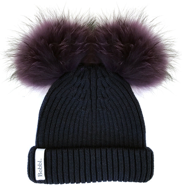 Womens Merino Wool Classic Duo Beanie Hat
