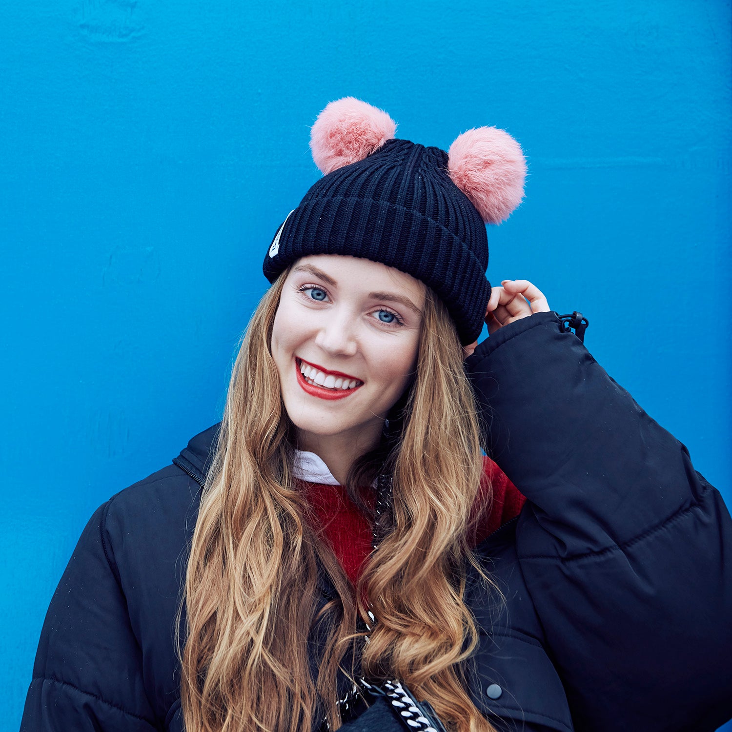 Womens Merino Wool Classic Duo Beanie Hat